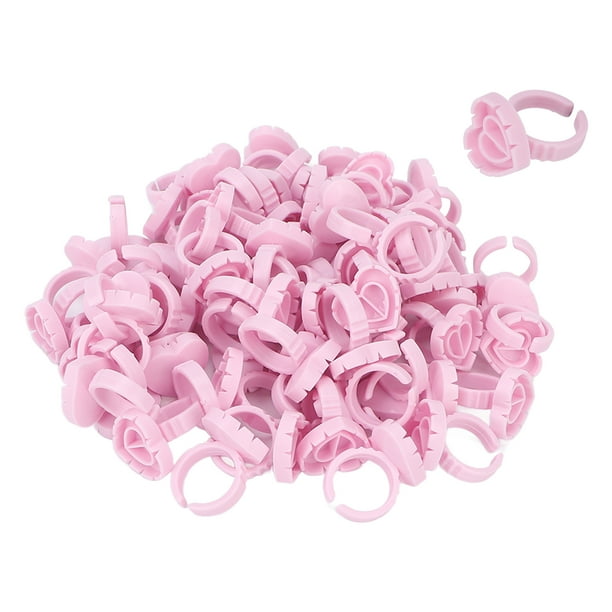 Quick Blossom Cup, 100 piezas de pegamento desechable para pestañas, vasos de pegamento desechables, anillos de pegamento para pestañas, creados magistralmente