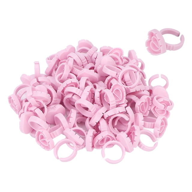 Quick Blossom Cup, 100 piezas de pegamento desechable para pestañas, vasos de pegamento desechables, anillos de pegamento para pestañas, creados magistralmente