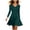 (Type 30)Green, variant on Otvok Women V Neck Wrap Skater Mini Dress, Long Sleeve Ruched Waist Flared Dress, Elegant Casual Work Party Dress