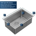 thumbnail image 6 of Karran Usa WS-34-PK1 Elite Workstation 27" Undermount Single Basin Stainless Steel Kitchen, 6 of 6