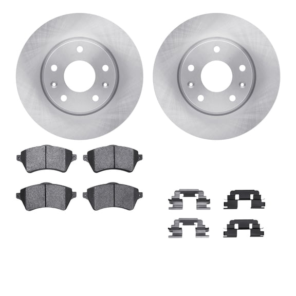 Dynamic Friction Company Front Brake Rotors with 5000 Advanced Brake Pads includes Hardware 6512-11066