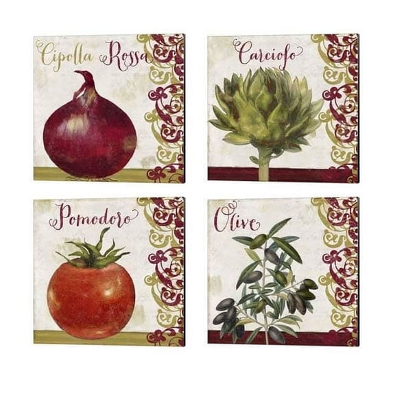 Metaverse Color Bakery 'Cucinataliana' Canvas Art (Set of 4)
