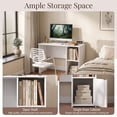 thumbnail image 6 of 42" White Home Office Computer Desk with Cabinet & Storage Shelf, Modern Executive Desk for Small Spaces, 6 of 8