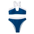 thumbnail image 5 of Sexy mujer moda Bikini Patchwork dos piezas estampado traje de baño conjunto de ropa de playa Fridja nalpqowj58671, 5 of 5