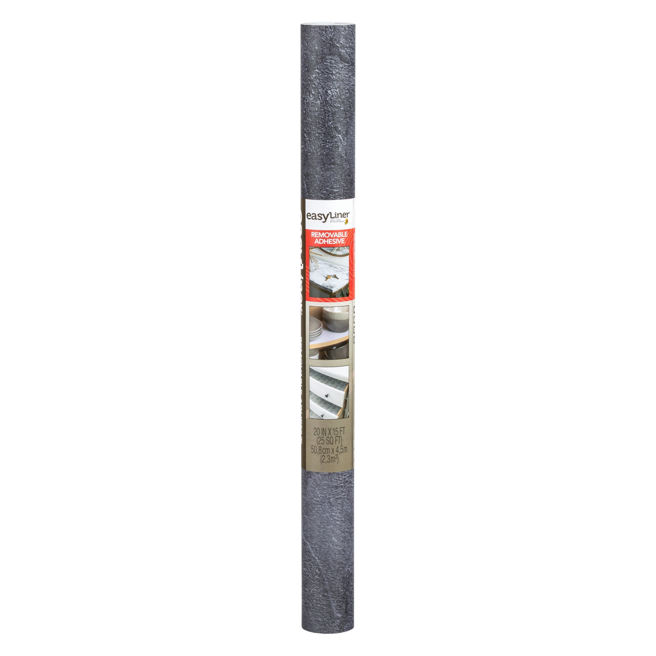 (6 pack) EasyLiner Removable Adhesive Shelf Liner Shelf Liner, Soapstone 20" x 15' Roll