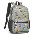 thumbnail image 2 of Australian Shepherd and Floral 17" Waterproof Oxford School Backpacks for Teens, S-Shape Padded Straps, for School, Travel, Hiking, Camping, 2 of 5