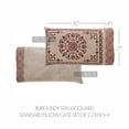 thumbnail image 5 of VHC Brands Custom House Burgundy & Tan Jacquard Standard Pillow Case Set of 2 21x30+4, Cotton Pillow Case, Country Covers for Pillows, Custom House Collection, Rectangle 21x34, Natural, 5 of 5