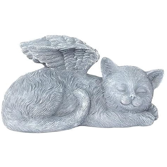 Pet Memorial Angel Cat&Dog Honorary Statue Gravestone Tribute Posin Stone Finish Sympathy Forever In Our Hearts To Honor A Beloved Pet
