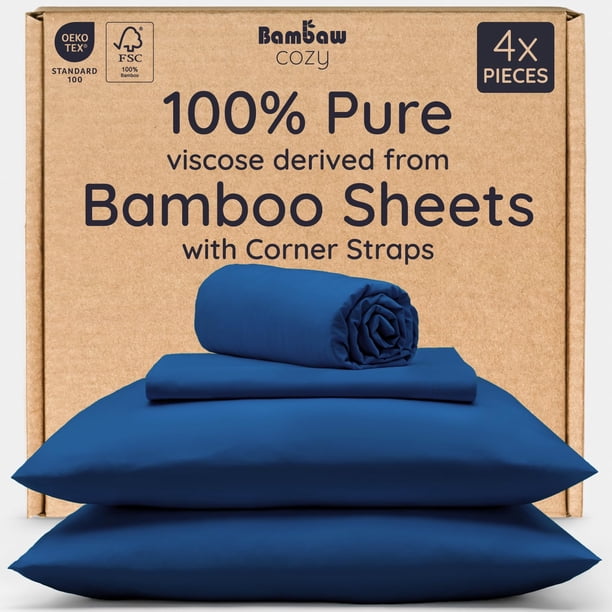 Sábana Ajustable Bambaw Queen 100% Viscosa de Bambú Refrescante 16 cm