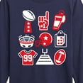 thumbnail image 3 of Instant Message - Football Icons - Toddler & Youth Long Sleeve Graphic T-Shirt, 3 of 6