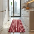 thumbnail image 4 of Red Christmas Folk Pattern Kitchen Rug Mat,Kitchen Runner Rugs Non Skid Washable,Decorative Kitchen Floor Mats for Kitchen,Sink,Laundry,17"x47.2", 4 of 7