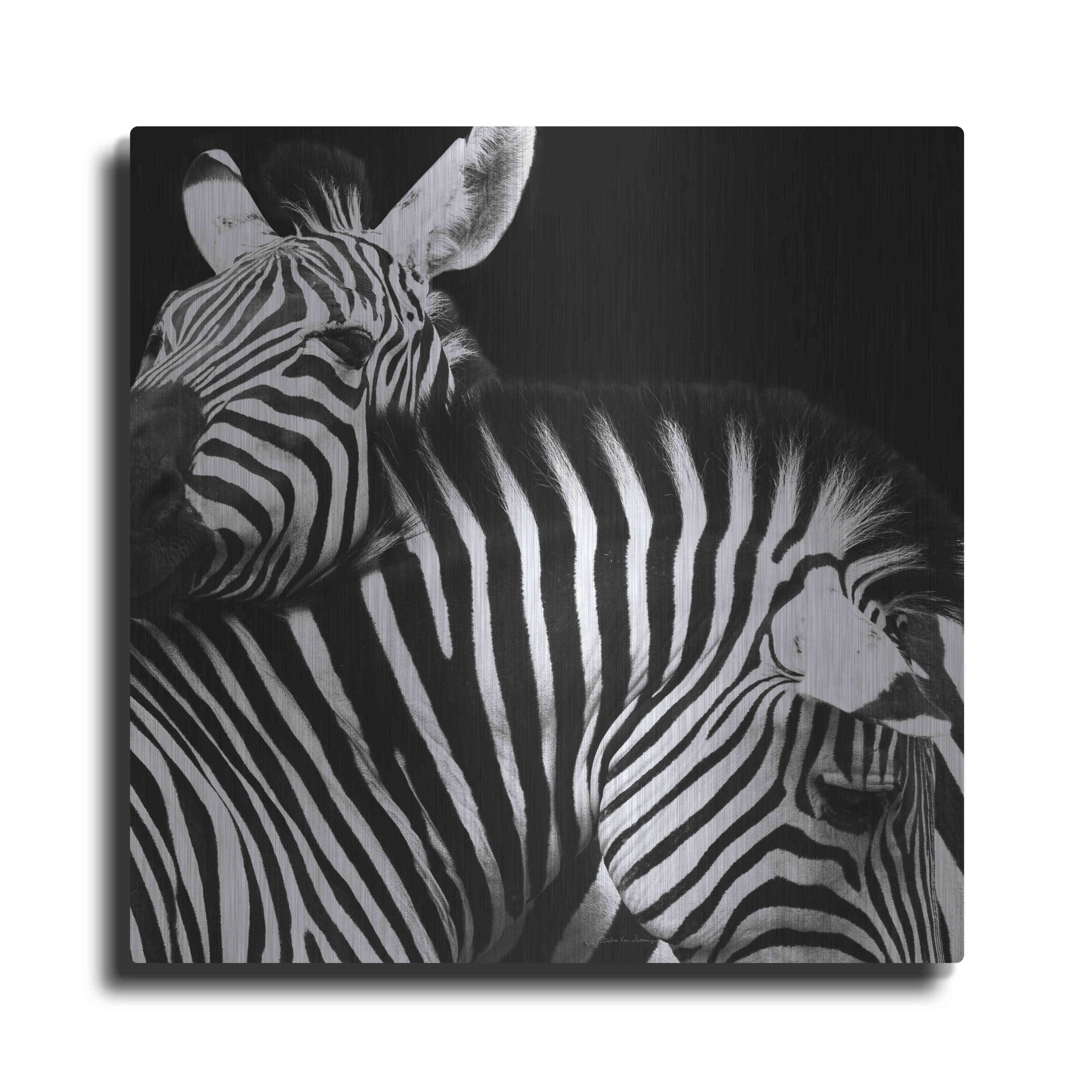 Luxe Metal Art 'Zebra VI' by Debra Van Swearingen, Metal Wall Art, 12
