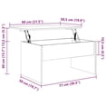 thumbnail image 2 of vidaXL Coffee Table Lift Top End Table Accent Side Sofa Table Engineered Wood, 2 of 9