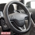 thumbnail image 7 of Motor Trend GripDrive Carbon Fiber Series - Steering Wheel Cover for Car and SUV - Synthetic Leather Comfort Grip Handles, 7 of 7