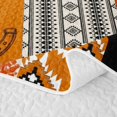 thumbnail image 5 of Manfei Bohemian Hippie Aztec Quilt Full 3-Piece,Western Cowboy Full Bedspread Sets,Orange Turquoise,1 Coverlet and 2 Pillowcases, 5 of 7