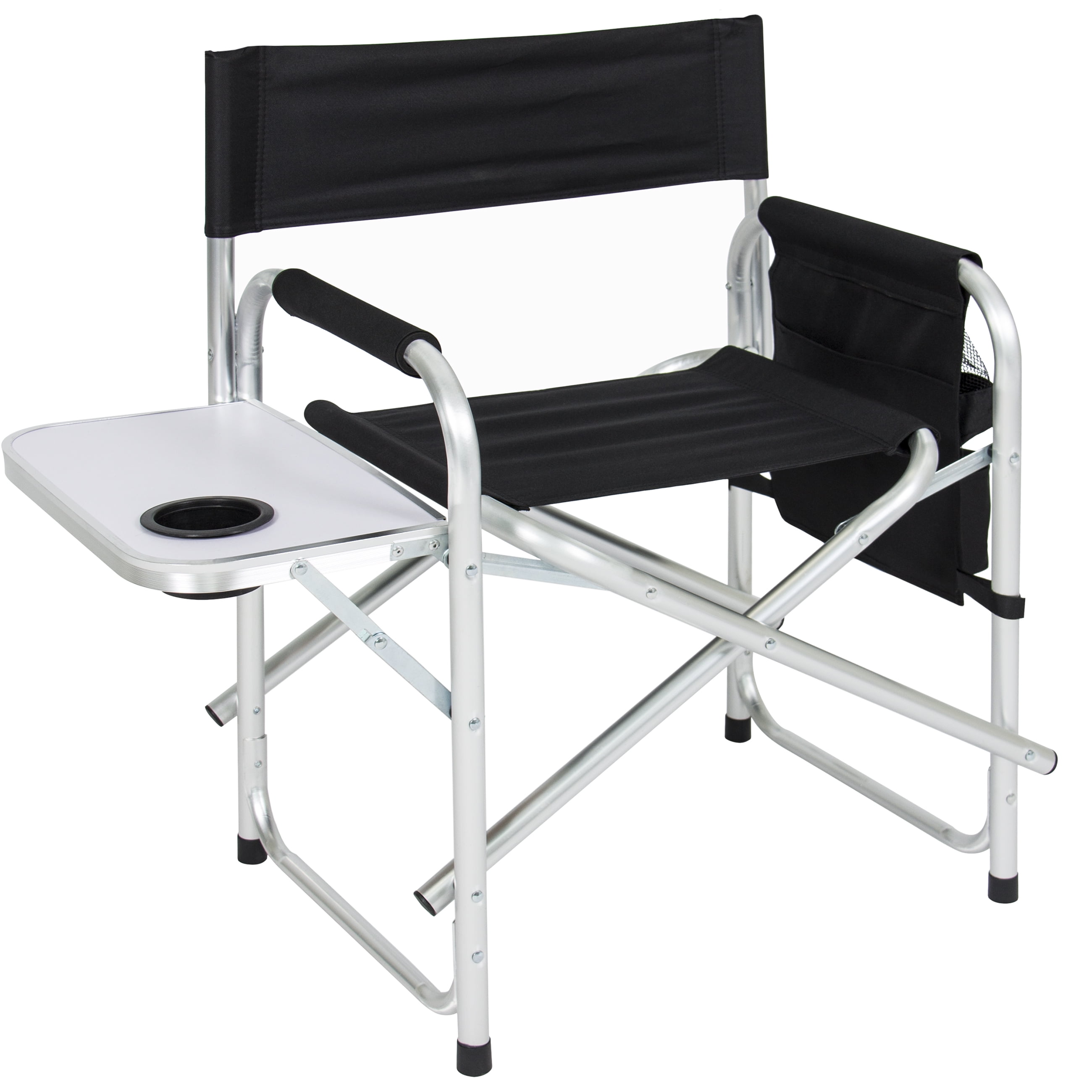 Best Choice Product Folding Aluminum Camping Director S Chair Seat Best Choice Product Folding Aluminum Camping Director S Chair Seat For Picnic Tailgate Beach W Side Table Cup Holder Storage Pouch Black