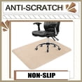 thumbnail image 4 of Tapis de Chaise Anti-Rayures Antidérapant Pivotant Tapis de Sol Réutilisable en Polyester pour Maison Bureau Blanc, 4 of 7