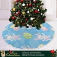 thumbnail image 6 of FMSHPON Easter Tree Skirt Colorful Eggs Bunny Xmas Christmas Tree Skirt Stand Mat for Holiday Party Decoration Indoor Outdoor 36 inches, 6 of 6