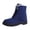 Blue, variant on Women’s Fleece Lined Winter Combat Boots Lace up Warm Snow Ankle Booties Non Slip Lug Sole Cold Weather Outdoor Shoes