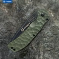thumbnail image 2 of Tyger K4 EDC Folding Pocket Knife | Stone-washed AUS-8 Steel Blade with Black Titanium Ion Carbide Coating | Green G-10 Handle | TG-KF7A2368, 2 of 8
