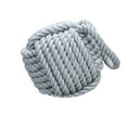 thumbnail image 5 of Creative Co-Op Nautical Rope Knot Decorative Cotton Door Stop, Grey, 5 of 7