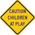 thumbnail image 1 of BRADY 124592 Traffic Sign, 18 x 18In, Black/Yellow, 1 of 1