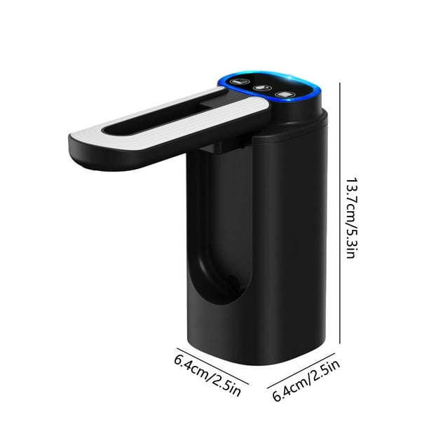 Haofy Elektrische waterflespomp, USB draadloze oplaadbare automatische drinkwaterdispenser, elektrische fles drinkdispenser, filter (wit