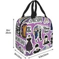 thumbnail image 3 of Wednesday Addams Lunch Bag Boîte à Lunch Isolée Réutilisable Sac Fourre-Tout Portable Sacs Imperméables pour Garçons Filles Sac à Lunch d'École, 3 of 4
