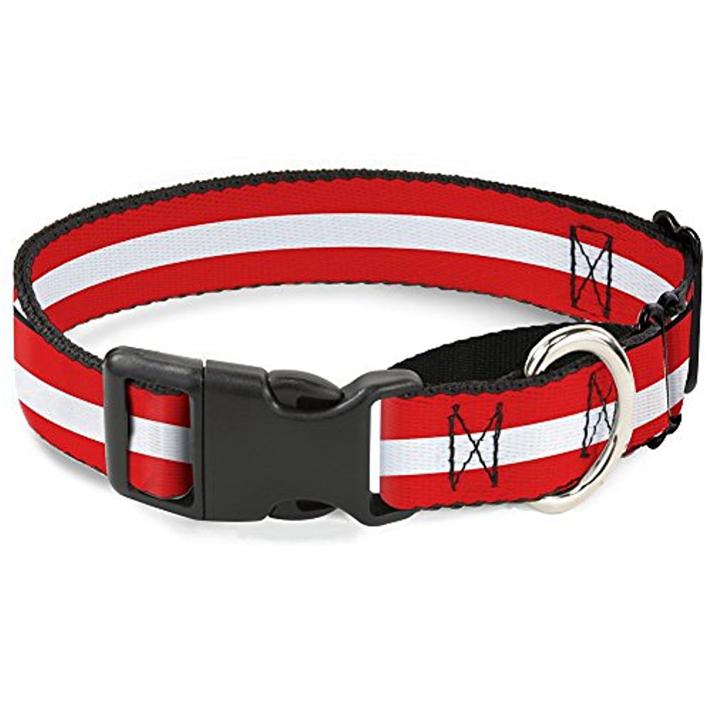 buckle-down stripes red white red martingale dog collar