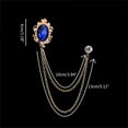thumbnail image 3 of Chain Collar Lapel Pin Men's Brooch Suit Pin Badge with Chains Brooch Buckles for Men Shirt Collar Pin Chain Brooch, 3 of 8