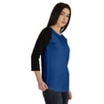 thumbnail image 2 of Inkmeso Womens Color Block Raglan Quarter Sleeve TShirt Baseball Tee Casual Sports Jersey Top, 2 of 8