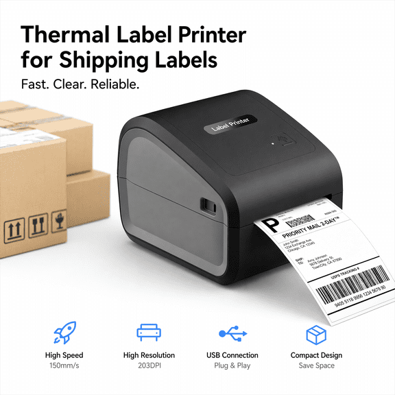 Phomemo Thermal Printer for Shipping Packages - Wireless Label Printers for Small Business with Phone&Pad&PC, Shipping Label Printer