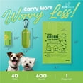 thumbnail image 6 of BOWHAUS Lavender Scented Dog Poop Bags w/ Dispenser, 80% PCR Eco-Friendly Materials, 9” x 13” Extra Thick Leak Proof Waste Bag for Pet, Doggy Bag Refill Rolls, Versatile Dog Waste Bags, 600 Counts, 6 of 10
