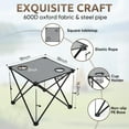 thumbnail image 2 of Folding Beach Chair Set of 3, Foldable Black Camping Chairs & Grey Table for Outside, Low Beach Chair Portable for Adults Fishing, Picnic, Outdoor BBQ, Cup Holder & Storage Bag, 2 of 16