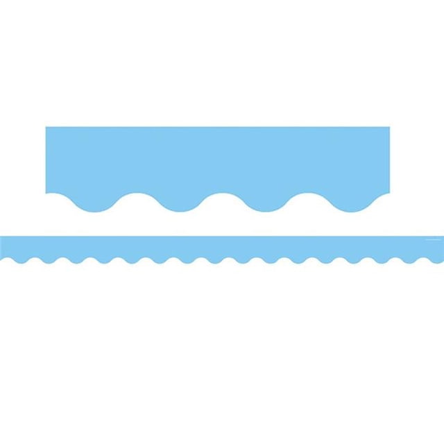 Bordure Festonnée Bleu Clair - Lot de 6