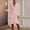 Pink, variant on Women's Dress Office Style Workplace Long Sleeve V-Neck Party Dress (Pink L)