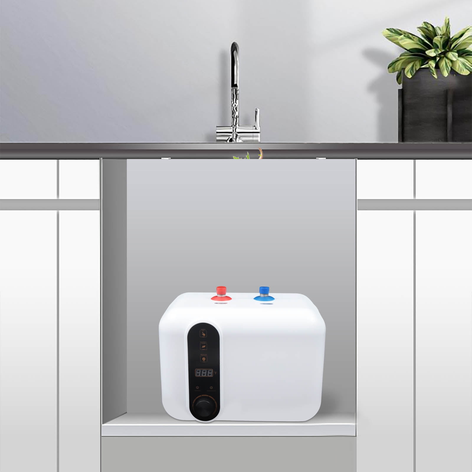 Instant Hot Water Heater Under Sink, Electric Tankless Water Heater 110v 1500w, Electric On Demand Water Heater For Kitchen Bathroom, 10L