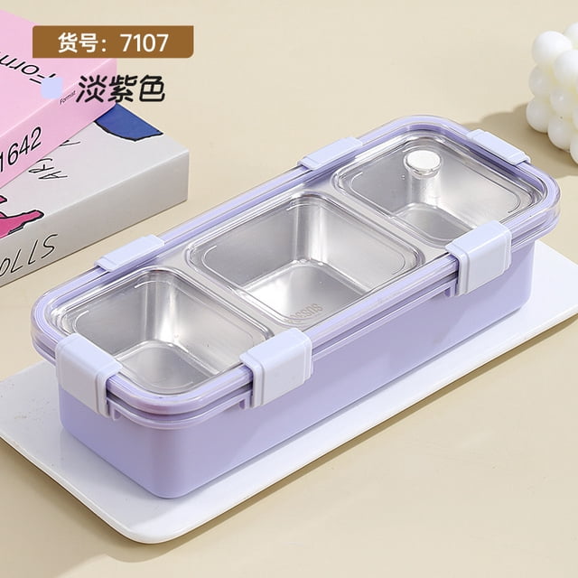 Stainless Steel 304 Lunch Box With Tableware Soup Bowl Leak-Proof Kids Microwave Bento Box Student Food Storage Container 5