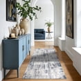 thumbnail image 3 of SONORO KATE 2'x6' Runner Rugs for Hallway, Machine Washable Modern Abstract Non Slip Soft Indoor Area Carpet, Navy/Gray, 3 of 7