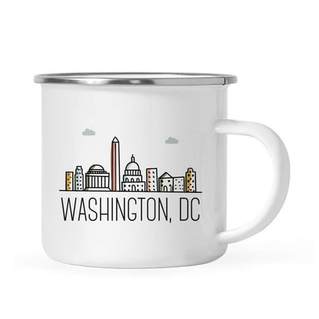 

Stainless Steel Campfire Coffee Mug Gift Washington DC Colorful City Skyline Graphic 1-Pack Christmas Birthday Gift Ideas Family Coworker Him Her Includes Gift Box 11oz
