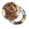 thumbnail image 2 of Lsque Playful Cat Fisheye View Pattern Round Bar chair cushion covers Velvet Fabric Premium Comfort Protects from Scratches and Stains for 14-17 Inch Chair-13 inch, 2 of 7