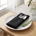 thumbnail image 4 of Unique Bargains 12Pcs  Washable Reusable Party Cloth Napkins Black 17x17inch, 4 of 6