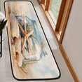 thumbnail image 6 of CURLYOOT Starfish Beach Sand Summer Seashell Runner Rug 2'x6' Washable Kitchen Runner Rug Indoor Non Slip Laundry Rugs Floor Carpet for Hallway Kitchen Entryway Bedroom Living Room, 6 of 9