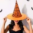 thumbnail image 5 of Hvmvliv Halloween Witch Hat for Kids 15in Oxfords Fabric Halloween Hat Holiday Party Makeup Dress Up Prop Halloween Festive Decoration Hat Suitable for Indoor Outdoor Halloween Decoration Orange, 5 of 6