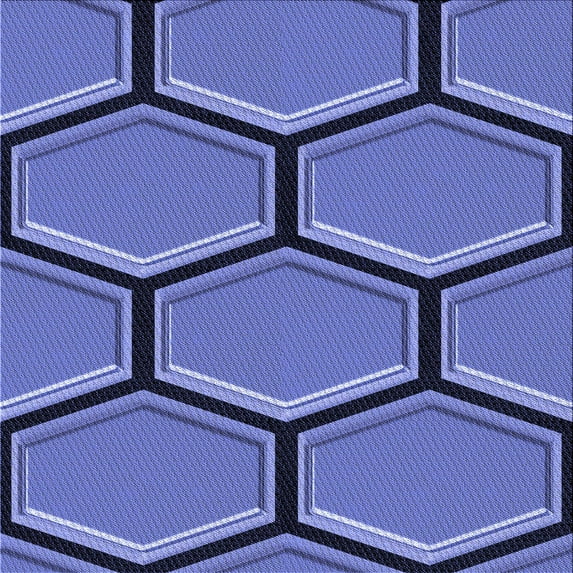 Ahgly Company Machine Washable Indoor Square Transitional Sky Blue Area Rugs, 8' Square