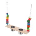thumbnail image 3 of Bird Hanging Swing And Feeding Cup, Stress Relief Safe Rustproof Easy Installation   Perch Swing  For Birds, 3 of 8