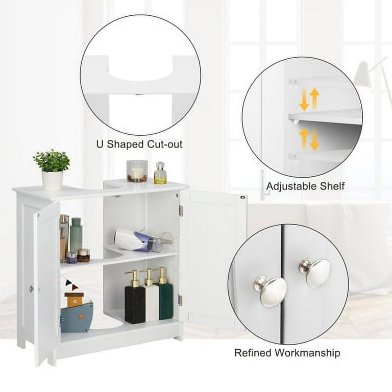EasingRoom Pedestal Under Sink Storage Bathroom Vanity Cabinet