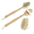 thumbnail image 7 of Natural Bristles Back Scrubber Shower Brush With Detachable Long Wooden Handle D, 7 of 7