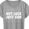 thumbnail image 3 of Instant Message - Not Luck, Just God - Women's Short Sleeve Graphic T-Shirt, 3 of 6