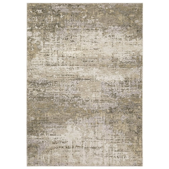 Oriental Weavers Nebulous Area Rug - 001H9 - 9'10" x 12'10" - in Beige/ Grey - Modern Style, Stain Resistant, Family and Pet Friendly , Family, Dining, Living Room Rug